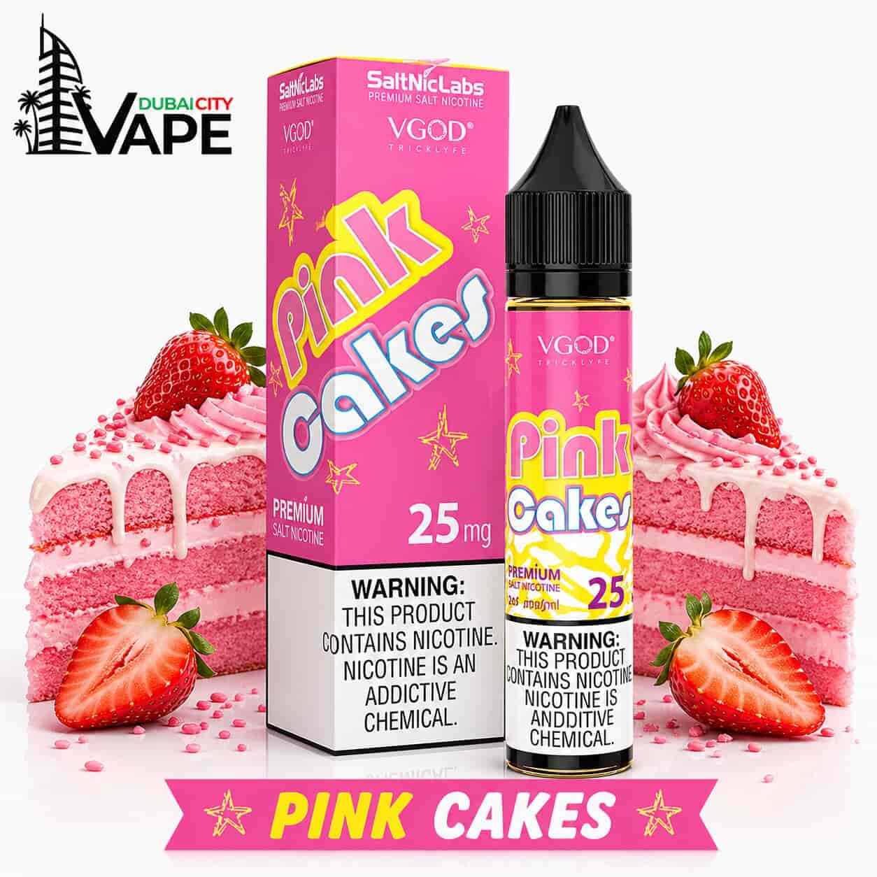 Pink Cakes by VGOD SaltNic 30ml in UAE Pink Cakes by VGOD SaltNic 30ml in UAE