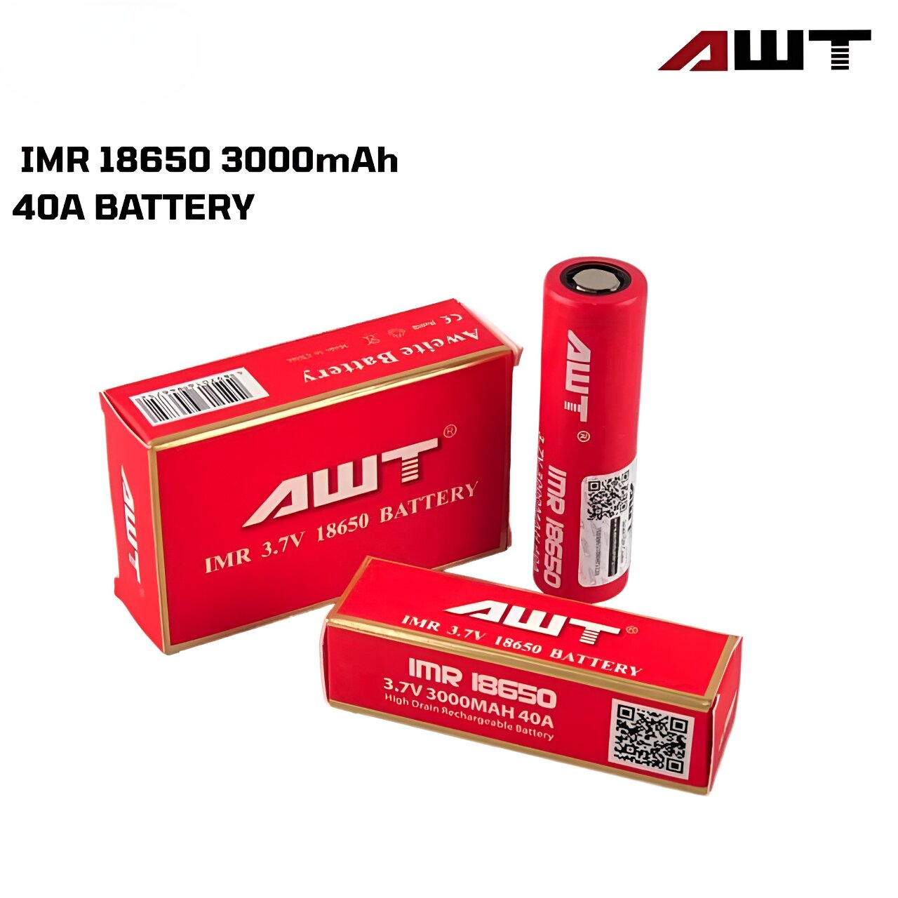 AWT IMR 18650 3000mAh 40A Battery in Dubai AWT IMR 18650 3000mAh 40A Battery in Dubai