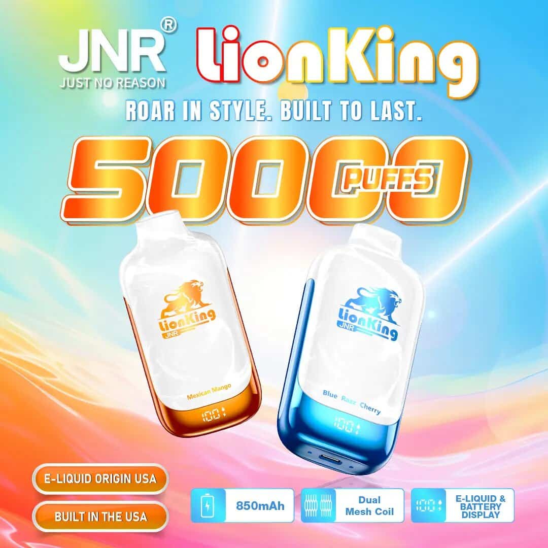 JNR Lion King 50000 Puffs Disposable Vape 50mg Dubai JNR Lion King 50000 Puffs Disposable Vape 50mg Dubai